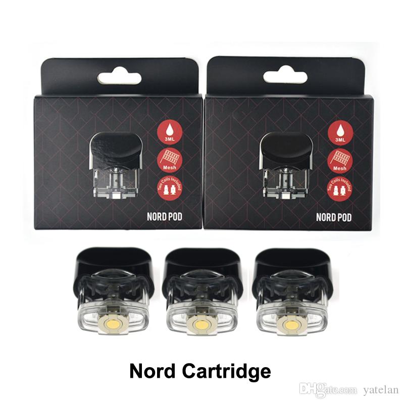 2019 Nord Cartridges 3ml Replacement Cartridge With 0.6ohm Mesh and 1.4ohm Regular Coils For Nord Pod Kit