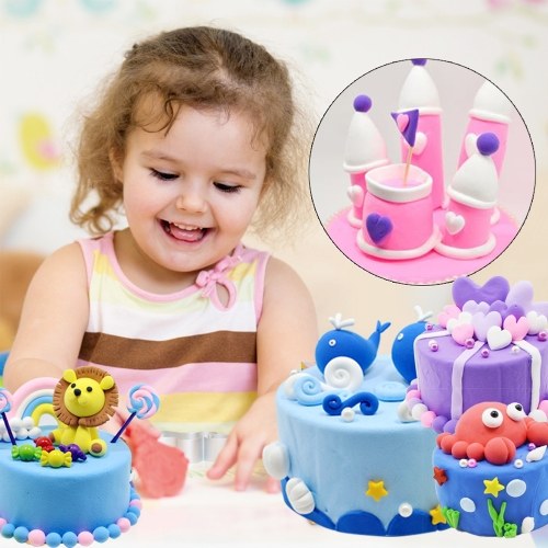 Environmental Light Clay Handmade Cake Kit Colorful Modelling Clay DIY Craft Soft Children Gift Toy