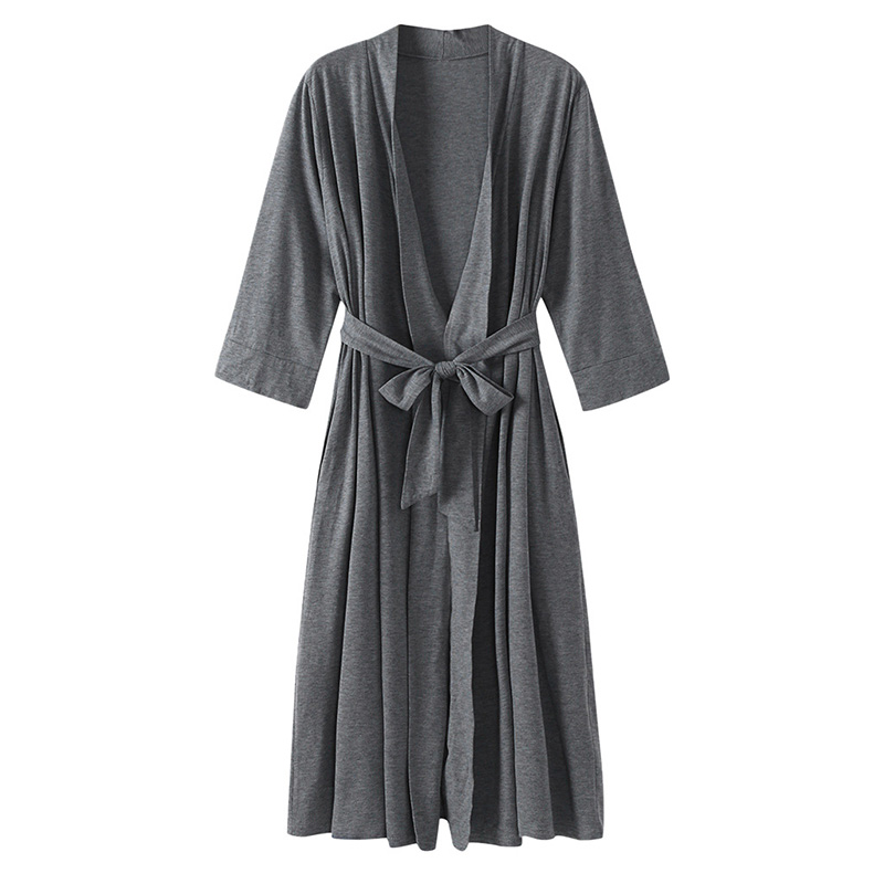 Casual Solid Maternity Robe
