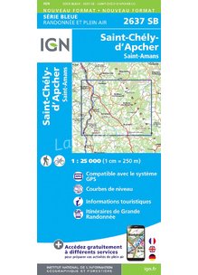 Carte 2637SB ST CHELY-D'APCHER