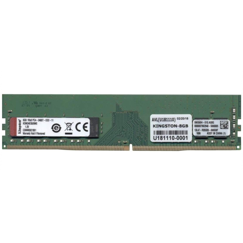 Kingston ValueRAM 8GB (1x8GB) 2400Mhz DDR4 ECC 288-Pin CL17 DIMM PC Memory Module