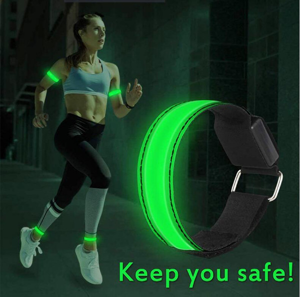 LED luminous arm with outdoor sports lighting wrist strap with a single flash arm can be customized logo Bracelet