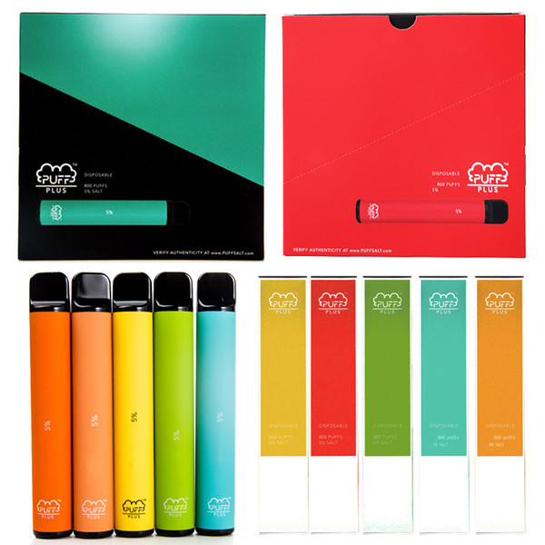 Puff Plus Disposable Device Pod Vape Pen Starter Kit 550mAh Battery 3.2ml Pens Puff Bar Plus E Cigarettes With Security Code