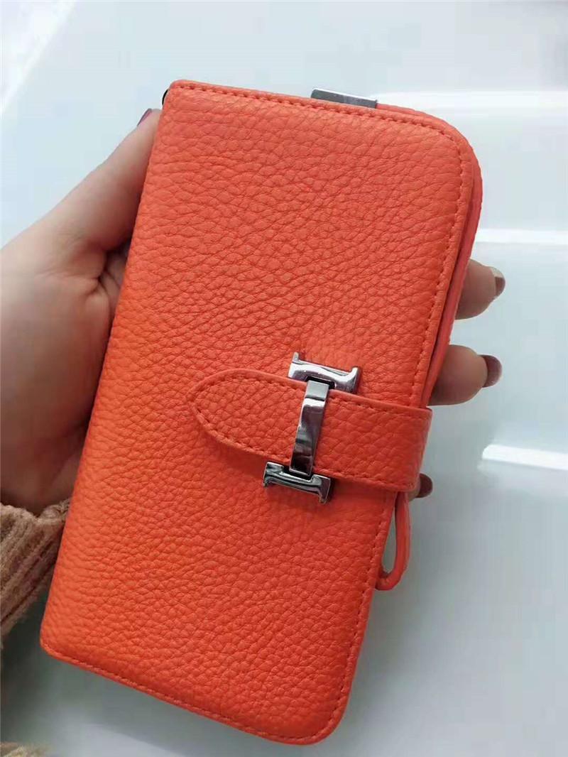 Branding Leather Wallet Case for Apple iPhone XS Max/XR 8/7/6 Plus with Card Holder Flip Kickstand Bumper for Women Girls