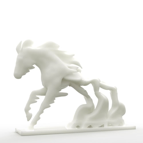 Horse Race Against Time Tomfeel?? 3D Printed Sculpture Home Decoration Horse Time