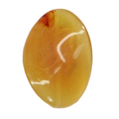 Oval-Perlen, gedreht, marmoriert, 3,5 cm, 10 Stück, bernstein