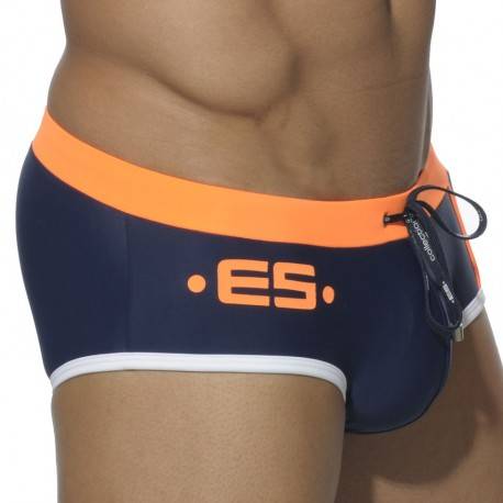 ES Collection Europe Swim Brief - Navy - Orange XS