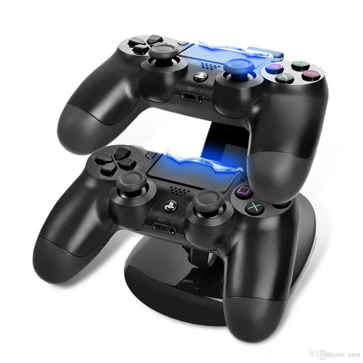 Dual chargers for ps4 xbox one wireless controller 2 usb LED Station charging dock mount stand holder for PS4 gamepad playstation
