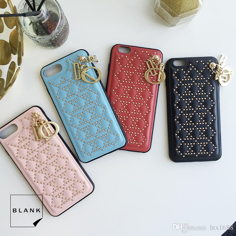 European and American fashion chic rivet silicone phone case for iPhone8 8plus 7 7plus TPU soft cover for iPhone6 6S 6plus for lady