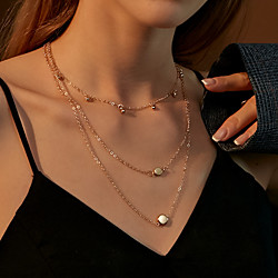 Women's Pendant Necklace Necklace Classic Drop Simple Fashion Classic Cute Alloy Gold 40 cm Necklace Jewelry 1pc For Party Evening Street Gift Birthday Party / Layered Necklace Lightinthebox