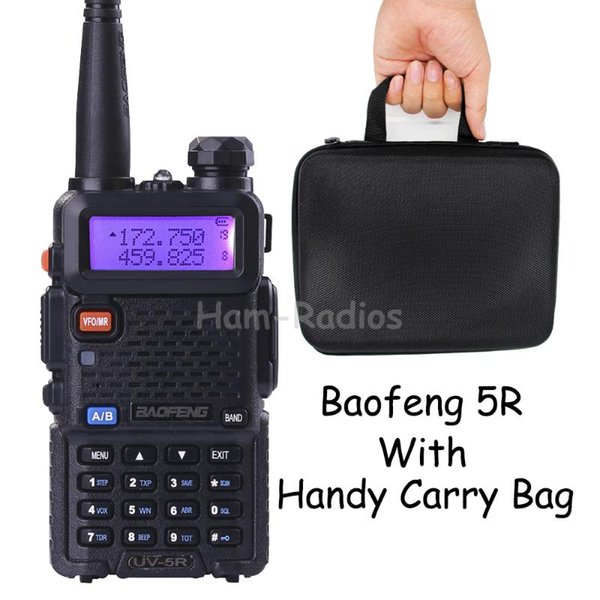 Walkie Talkie BaoFeng UV-5R With Handy Carry Bag Taklie Transceiver 5W VHF UHF Dual Band 136-174/400-520 MHz Ham CB FM Two Way Radio