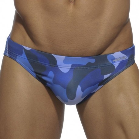 Addicted Camouflage Swim Brief - Blue S