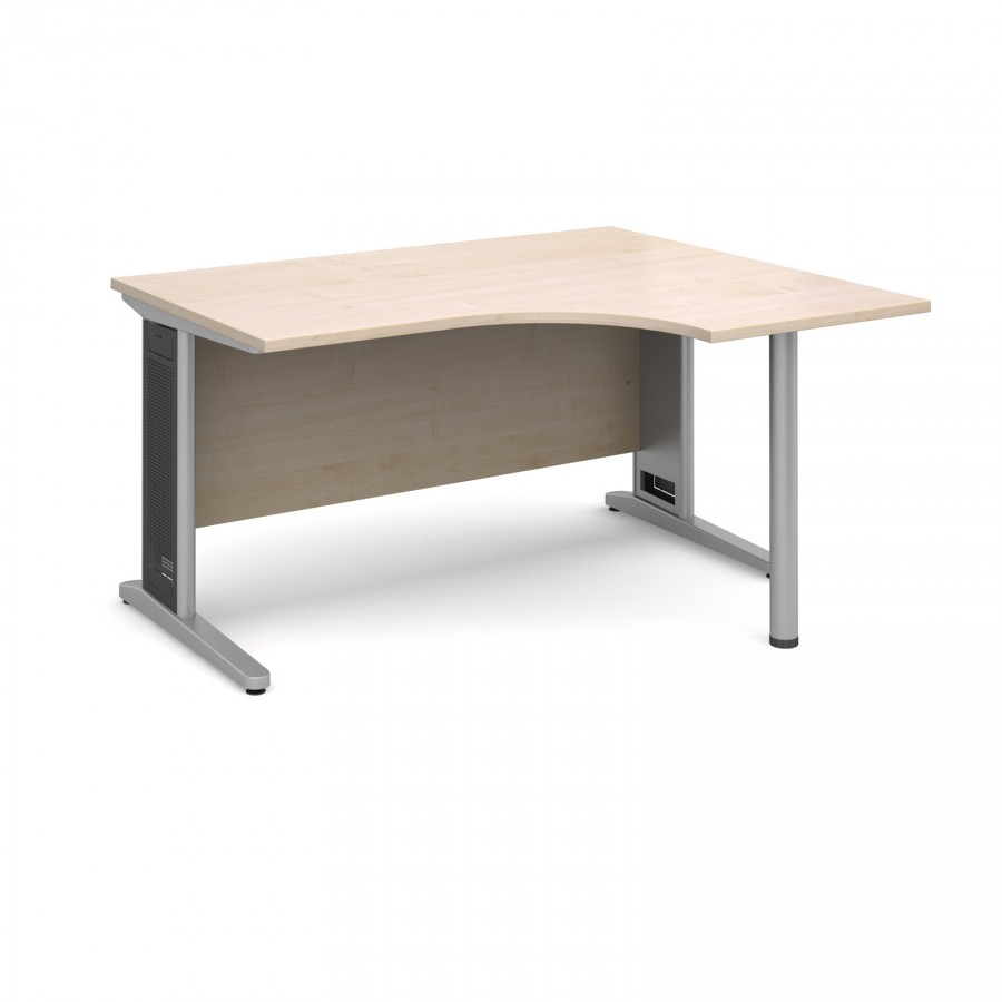 Largo Ergonomic Office Desk 1400mm- Maple