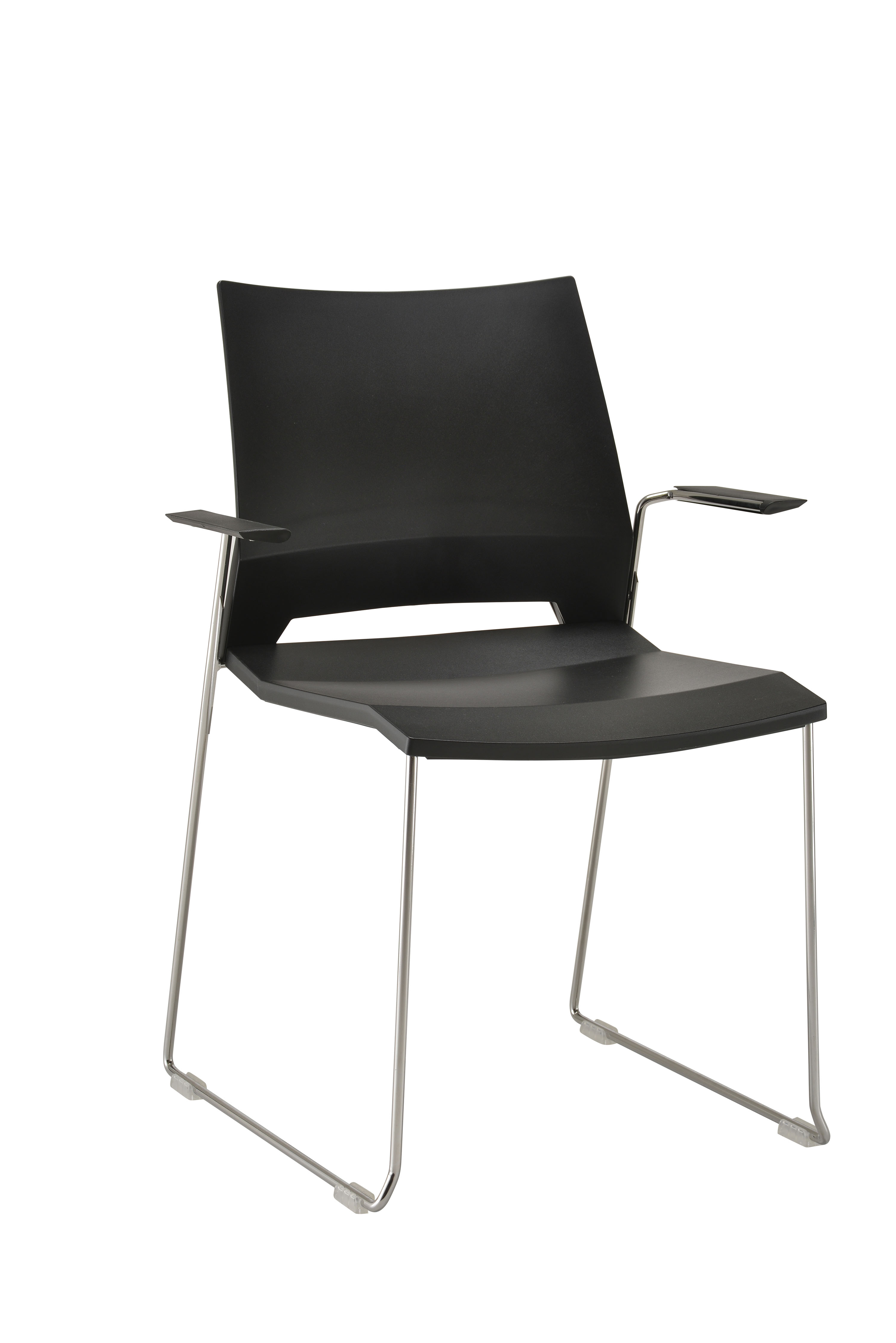 Rome Skid Armchair - Black