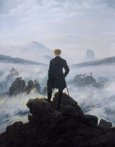 Caspar David Friedrich Wanderer Above The Sea of Fog Home Decor Handpainted &HD Print Oil Painting On Canvas Wall Art Canvas Pictures 91114