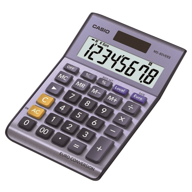 Casio 8 Digit Desk Calculator (MS-80VERII)
