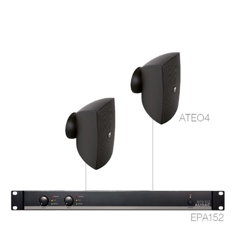 Audac FESTA4.2E/B - 2 x ATEO 4 + EPA152 Bundle