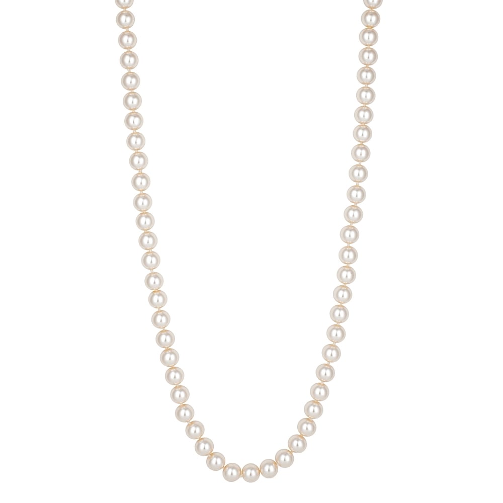 Cream Pearl Gold Clasped Necklace