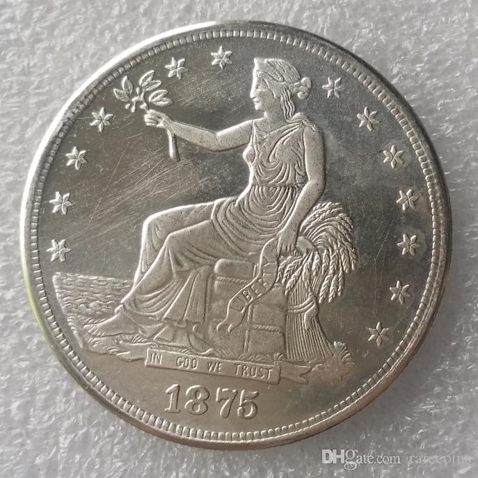 90% silver 1875-CC Trade Dollar Copy Coins Free shipping Cheap Factory Price High Quality Hot Selling