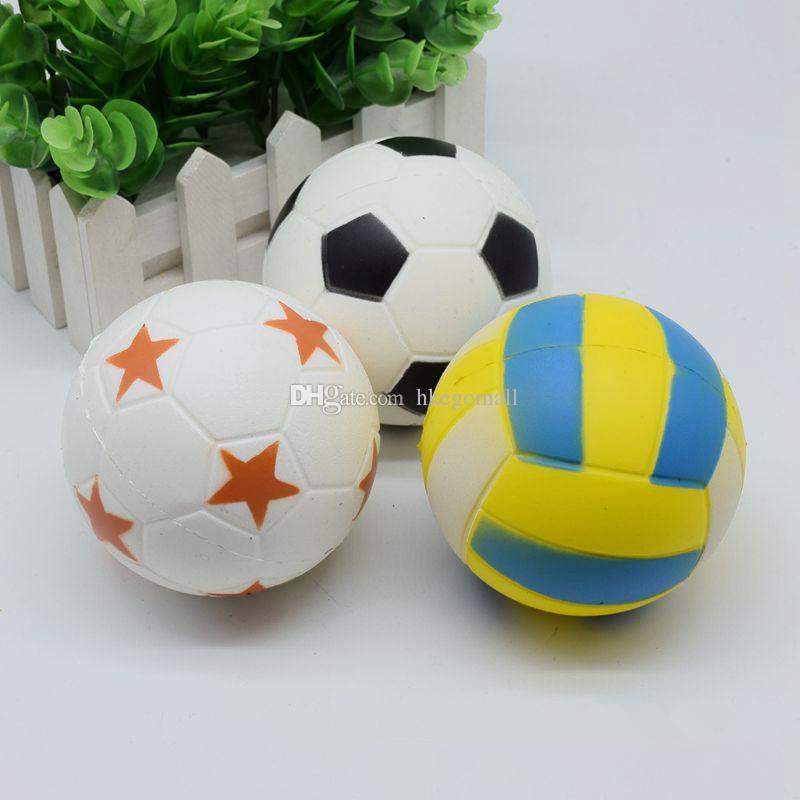 Factory Soccer Squishy Football volleyball Squishiy Simulation Food For Key Ring Phone Chain Toys Gifts All Kinds Of Style