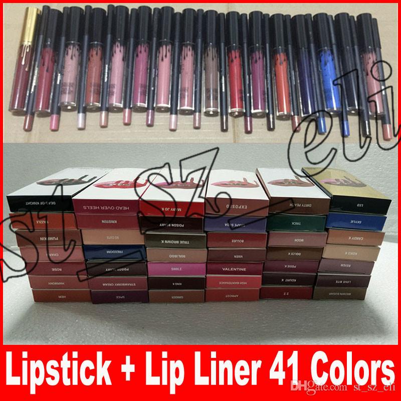 LIP KIT Lipkit Liquid Matte Lipstick lip liner Makeup Lip Gloss lipliner 41 colors makeup