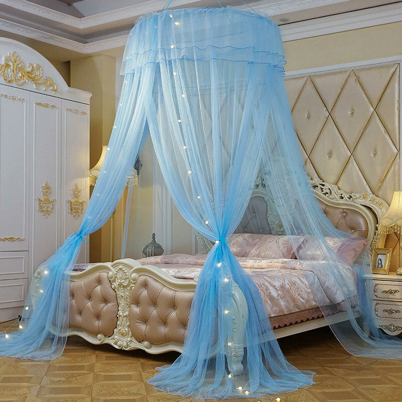 Elegante Spitze Bett Baldachin Moskitonetz Big Bed Canopy Home Bettwäsche