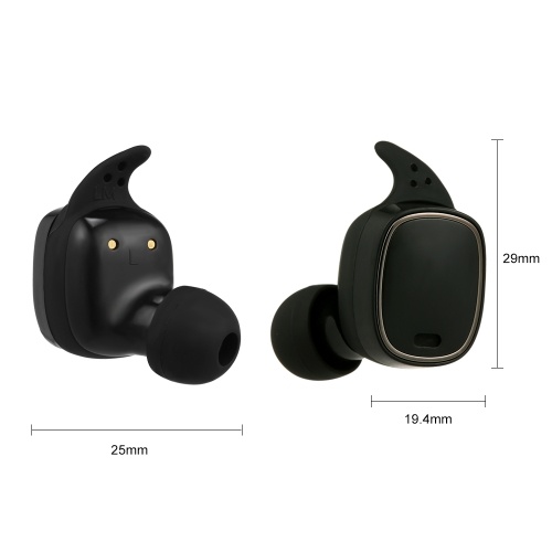 Auriculares QCY T1 Pro TWS Auriculares inalámbricos Bluetooth 5.0 con micrófono Invisible Auriculares inalámbricos Control táctil Audífonos deportivos con estuche de carga