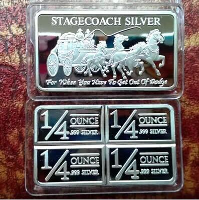 Northwest Territorial Mint 999 Fine Stagecoach Silver Divisible Bar Coin Metal Crafts Gifts No Magnetic 1OZ Silver Bar