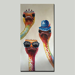 mintura peint à la main abstrait autruche animal peinture à l'huile sur toile photo d'art mural moderne pour la décoration de la maison prêt à accrocher avec cadre étiré