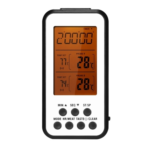 -20 ~ 300 ℃ / -4 ~ 572 ℉ Termómetro de cocción digital Termómetro de parrilla Indicador inalámbrico de temperatura para cocinar en parrilla de barbacoa