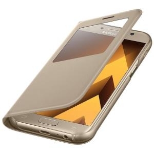 Samsung S View Cover EF-CA520 - Flip-Hülle für Mobiltelefon - Gold - für Galaxy A5