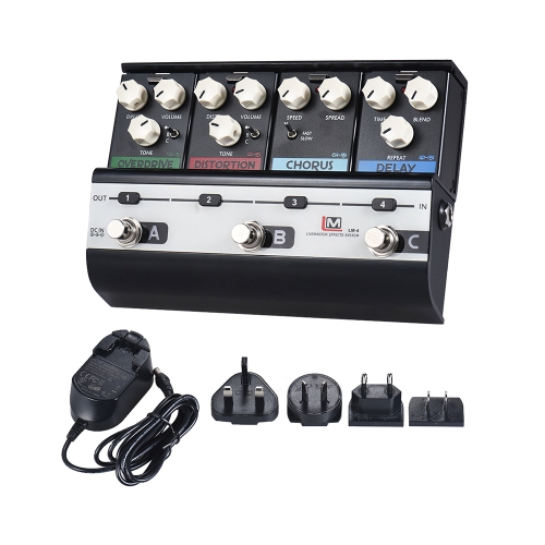 BIYANG LiveMaster Series LM-4 Mainframe Unit Fashionable Style Set with 4 Guitar Effect Pedals