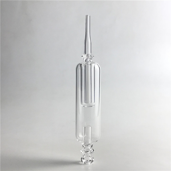 New 5.5 inch Quartz Nectar Collector Kit Rig Stick hand Smoking Water Pipes Quartz Tip Tester Tube Mini Honey Dab Straw Nail