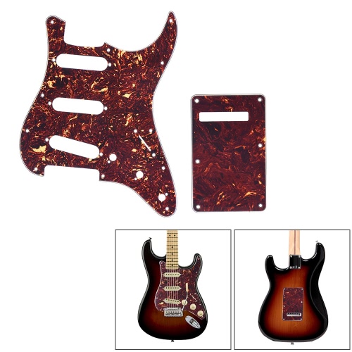 Tortuga de la guitarra roja golpeador Volver Placa con 20pcs Tornillos para Strat Fender Stratocaster Guitarra eléctrica del estilo
