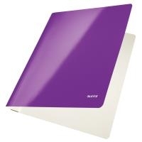 LEITZ Schnellhefter WOW, DIN A4, Karton, violett aus PP-laminiertem Karton, 300 g/qm, Fassungsvermögen: - 10 Stück (3001-00-62)