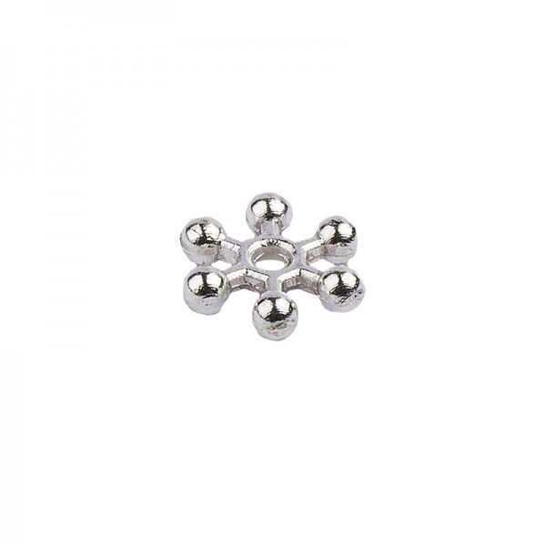 Perlenräder, Ø 6 mm, silber, 250 Stück