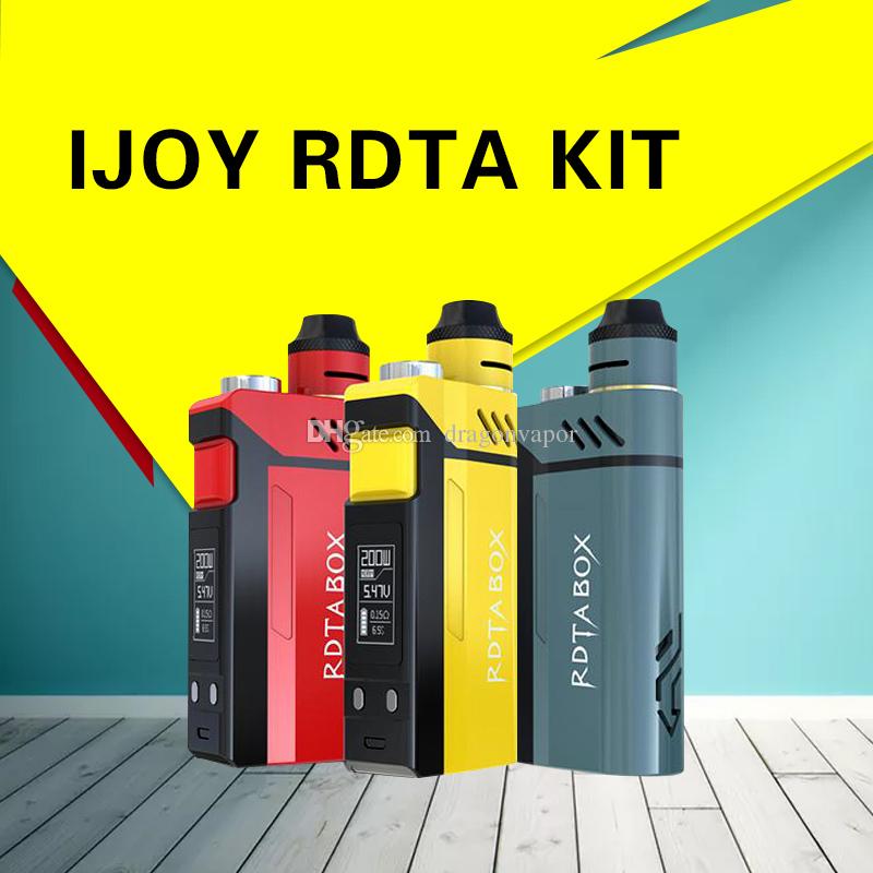IJOY RDTA BOX Kit 200W with 12.8ml e-juice tank & RDTA BOX MOD & IMC-3 / IMC-Coil 3 coil DHL Free Shipping