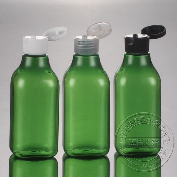 wholesale- 200ml plastic cosmetic square bottle with flip cap for sale
