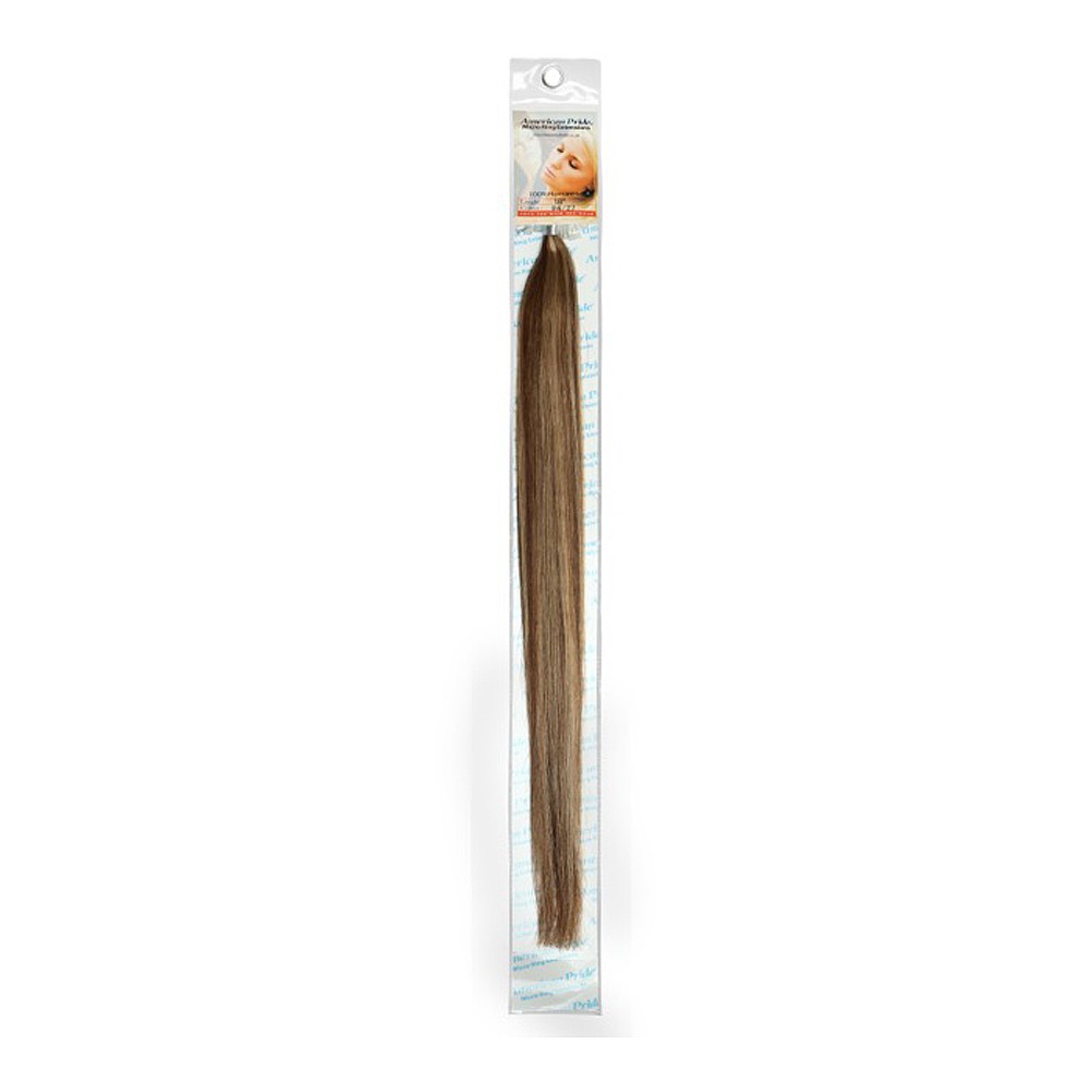 american pride micro ring human hair extension 18 inch - 4/27 dark bronze