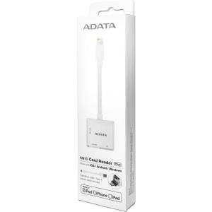 ADATA AI910 Lightning Card Reader Plus - Three-Way Share - Kartenleser (SDHC, microSDHC, SDXC, microSDXC) - Lightning/USB 2.0