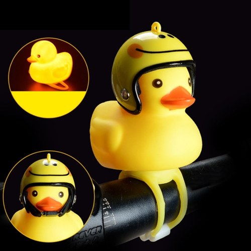 1pcs mignon petit canard jaune avec casque LED pour moto moto