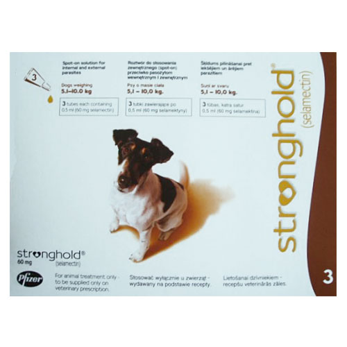 Stronghold Dogs 5.1-10.0 Kg 60 Mg (Brown) 12 Pipette