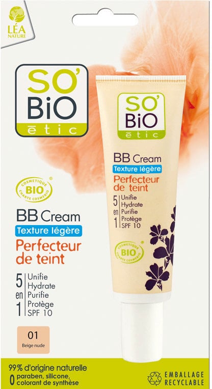 SO’Bio étic 5in1 BB Cream leichte Textur - beige nude 01