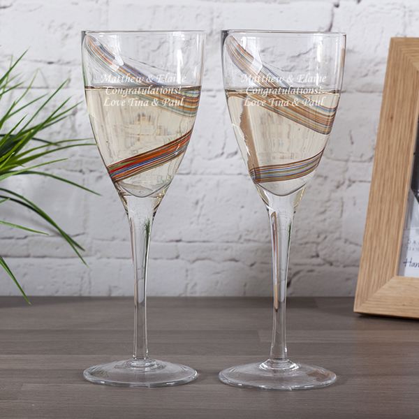 Anton Studio Designs Arc Swirl Wine Glasses
