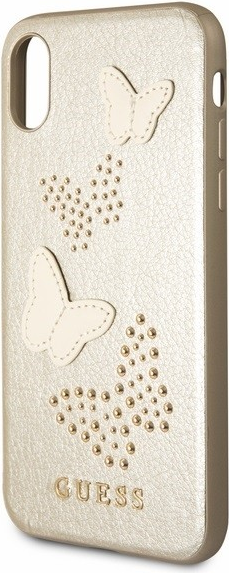 Hard Cover Leather Beige Studs and Sparlkes Butterfies für iPhone 8/7/6s/6 (GUHCP7PBUBE)