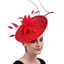 Queen Elizabeth Audrey Hepburn Retro Vintage 1950s 1920s Kentucky Derby Hat Pillbox Hat Women's Costume Hat Black / Red Vintage Cosplay Party Prom