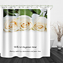 rose blanche impression numérique rideau de douche rideaux de douche crochets polyester moderne nouveau design
