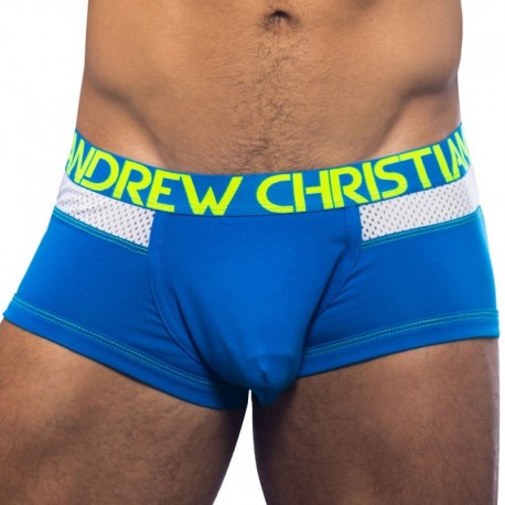 Andrew Christian Trophy Boy Active Mesh Boxer - Electric Blue S
