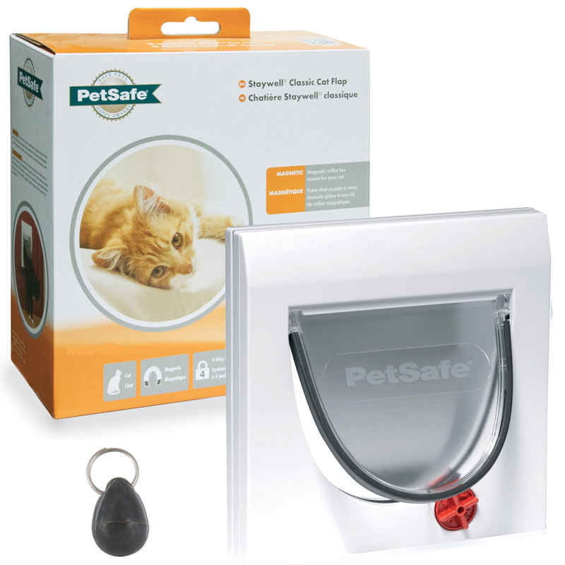 PetSafe Staywell Magnetic 4 Way Locking Classic Cat Flap - White