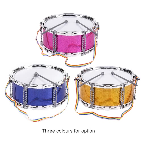 Colorful Jazz Snare Drum Jouet Musical Instrument à percussion avec Baguettes Strap pour les enfants Enfants